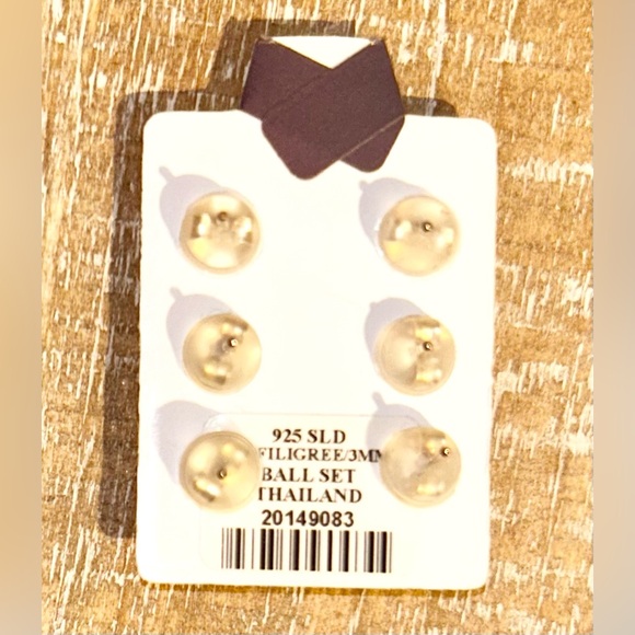 NEW Banter by Piercing Pagoda 3 Pack Sterling Silver Earrings - Picture 4 of 5